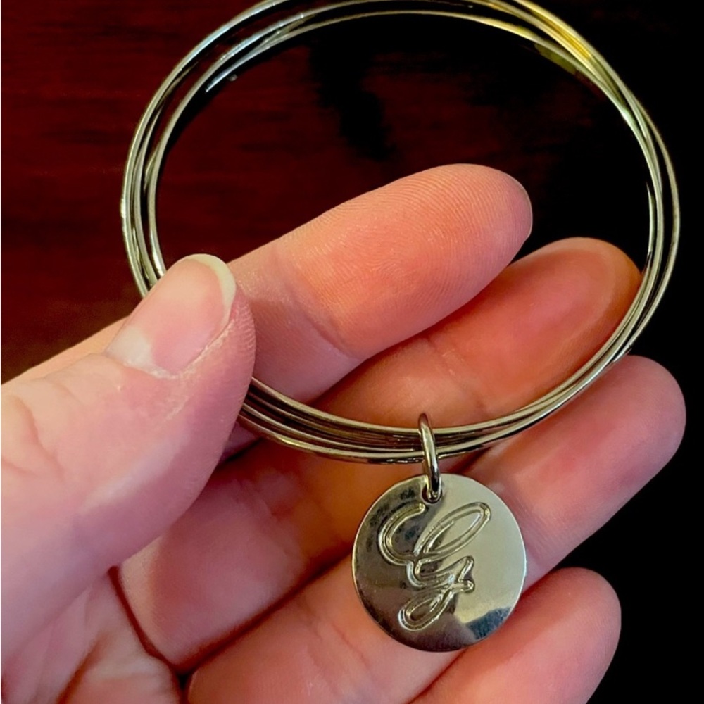 Elegant Silver Initial Bracelet